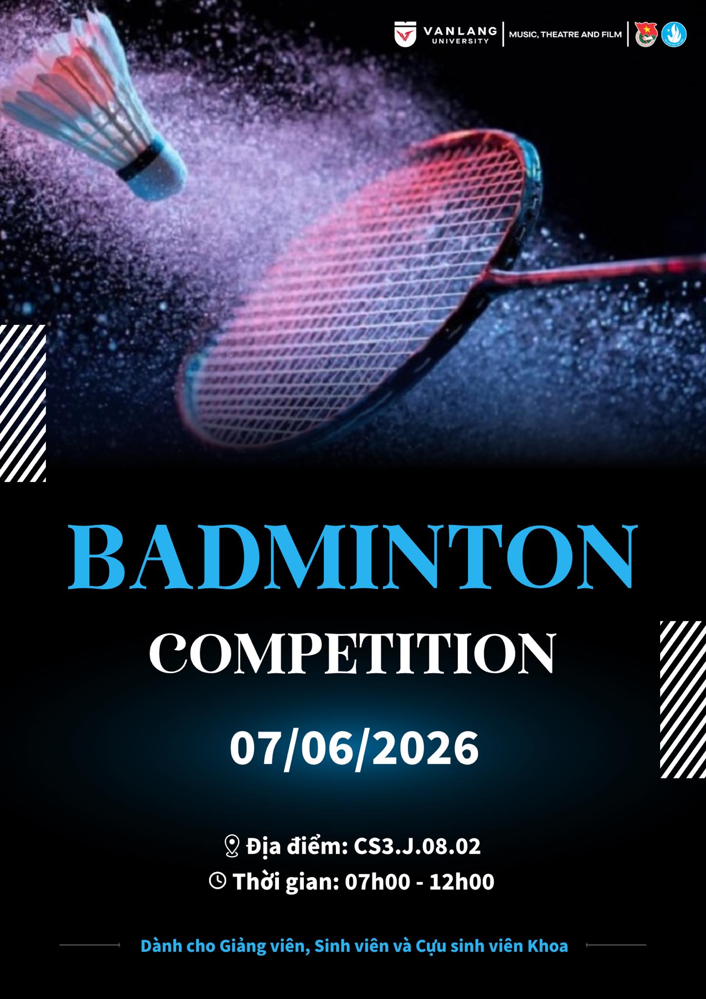 GIẢI CẦU LÔNG CẤP KHOA ÂM NHẠC, SÂN KHẤU VÀ ĐIỆN ẢNH - KAS BADMINTON 2026