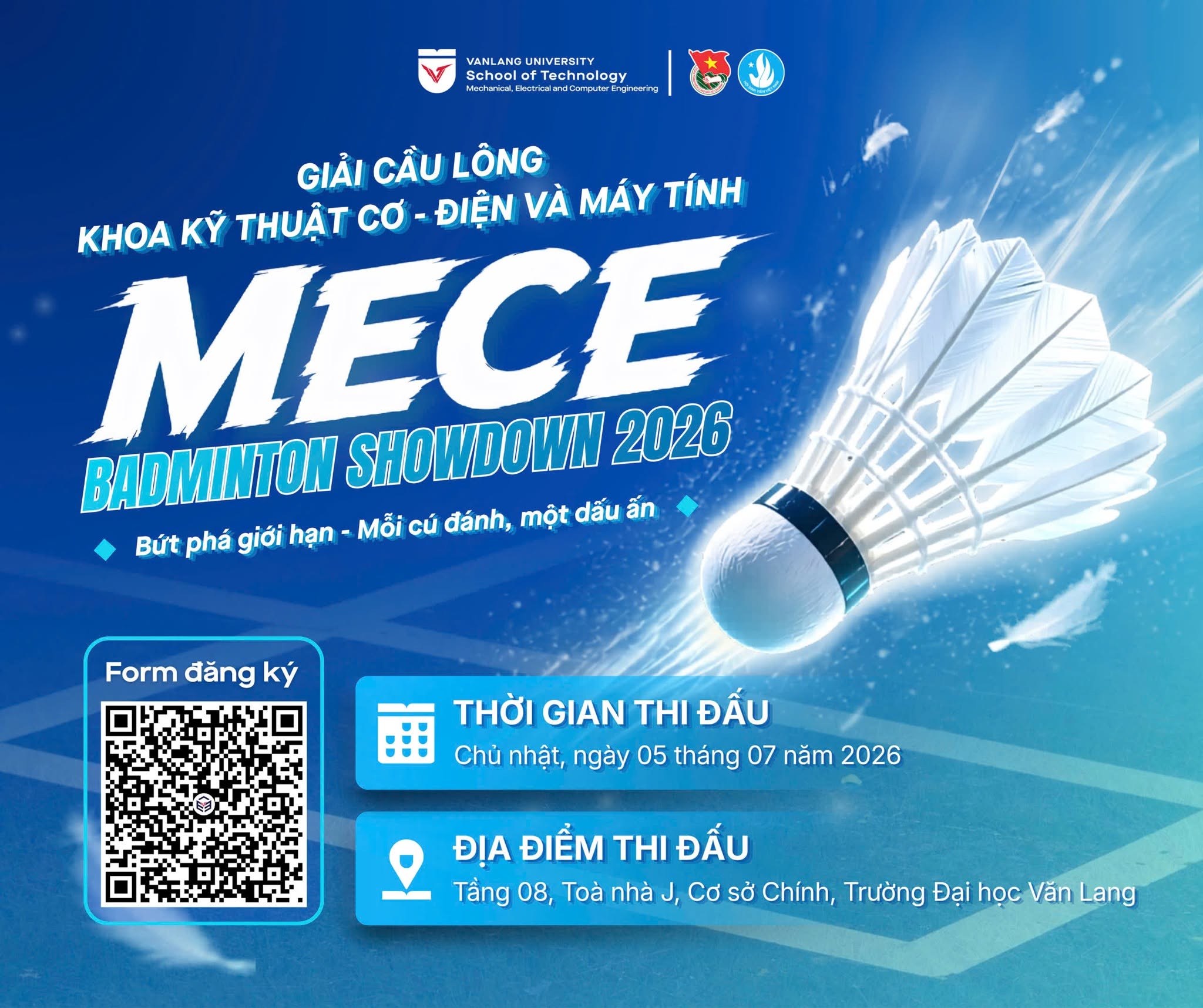 GIẢI CẦU LÔNG KHOA KỸ THUẬT CƠ - ĐIỆN VÀ MÁY TÍNH MECE BADMINTON SHOWDOWN 2026